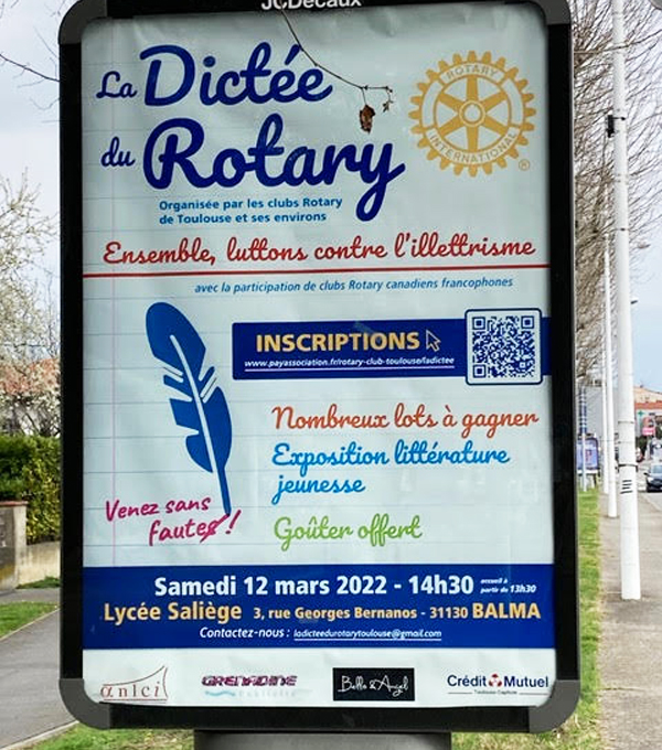 Affiche action Dictée du Rotary